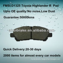 D1325 Toyota Highlander brake pad